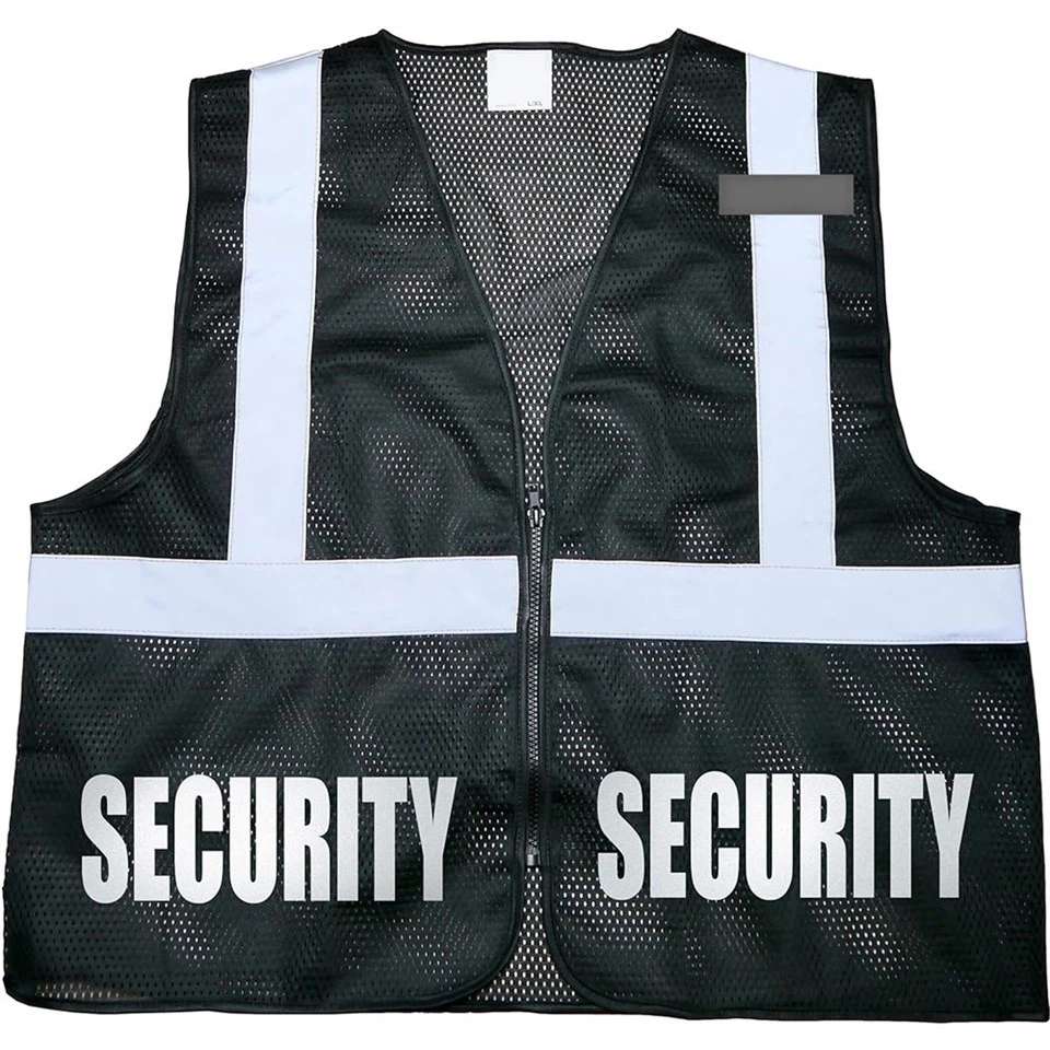 Custom Security Reflective Vest – Hi-Vis Fluorescent Mesh With Full Reflective Strips factory