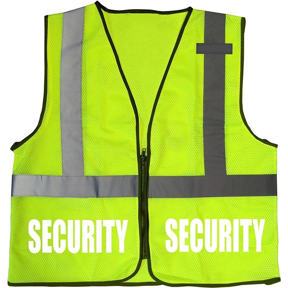 Custom Security Reflective Vest – Hi-Vis Fluorescent Mesh With Full Reflective Strips price