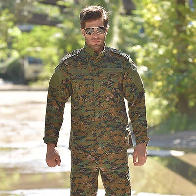 What is the collar design of Acu Military Uniform?