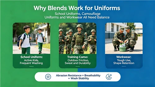 Why Are School Uniforms and Camouflage Uniforms Mostly Made of Polyester-Cott...