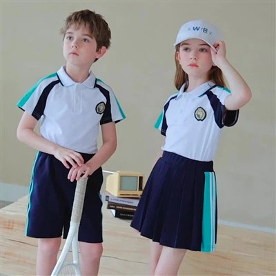 Short Sleeves Polo Shirt And Pants For Preschool Uniforms